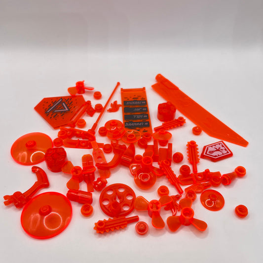 LEGO  Fluro Orange, Transparent, Mixed Pieces, Approx. 30g
