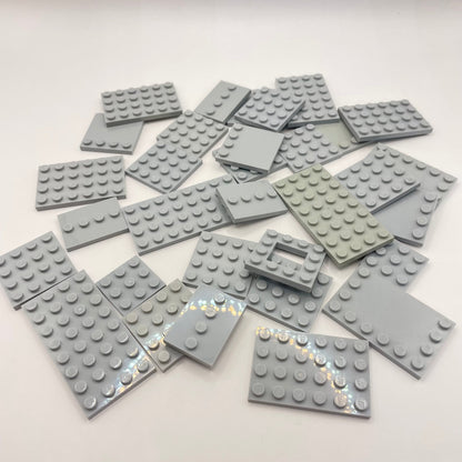 LEGO Plates, Light Grey, Approx. 75g