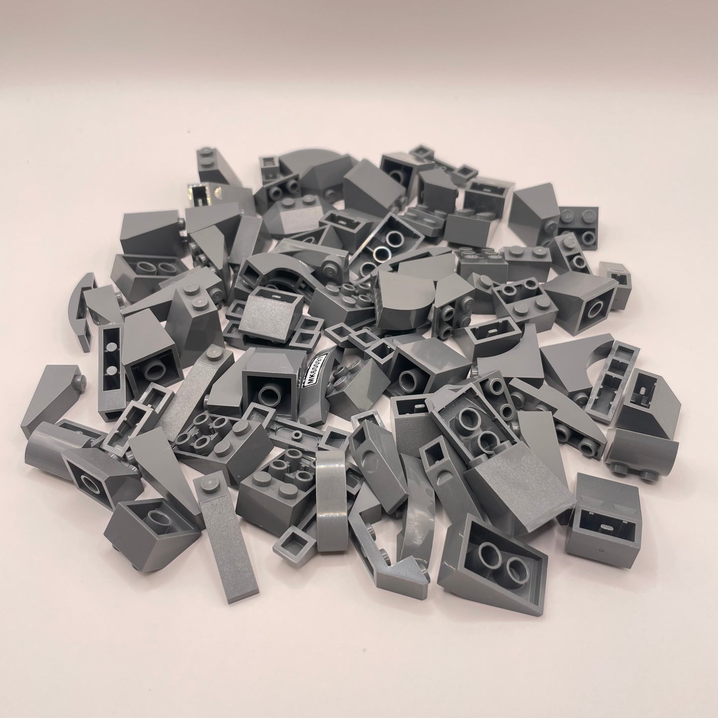 LEGO Slopes, Medium, Dark Bluish Grey, Approx. 105g