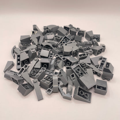 LEGO Slopes, Medium, Dark Bluish Grey, Approx. 105g