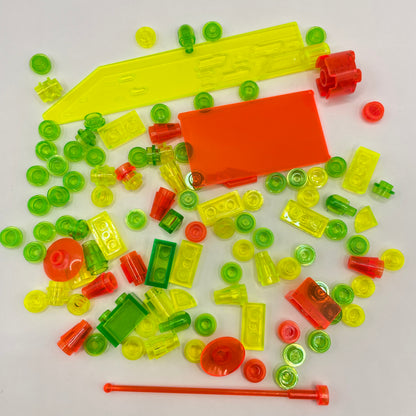 LEGO Transparent Mixed Neon, Mixed Pieces (100 Pieces)