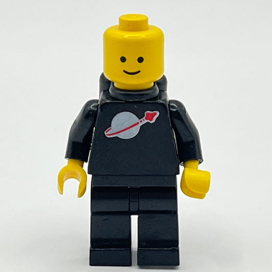 LEGO Classic Space - Black, Minifigure (sp003) - Cracked Torso, No Helmet