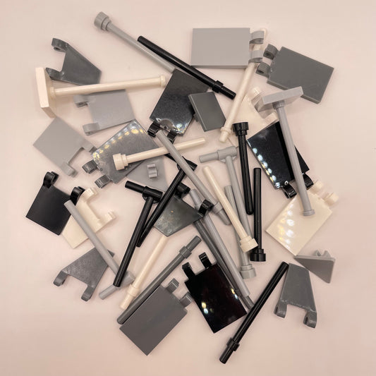 LEGO Monochrome Flags / Poles, 40 Pieces