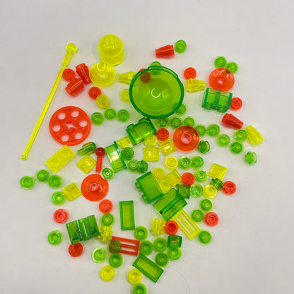 LEGO Transparent Mixed Neon, Mixed Pieces (100 Pieces)