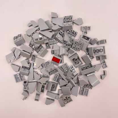 LEGO Mixed Slopes, Light Bluish Grey, Approx. 70g