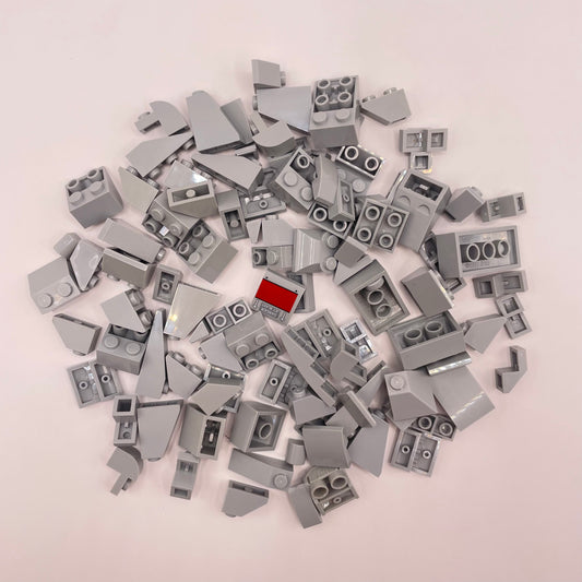LEGO Mixed Slopes, Light Bluish Grey, Approx. 70g