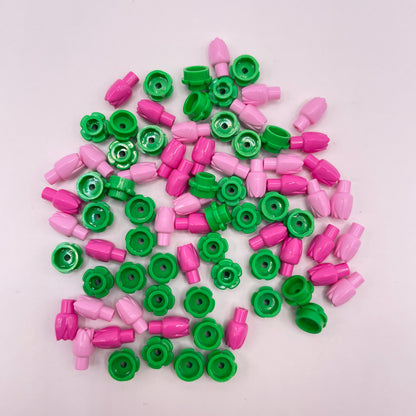 LEGO Pink Tulip Field with Green Flowers, 80 Pieces
