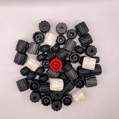 LEGO Hard Wheels, Mixed Wheels, Vehicle Pieces, Approx. 190g