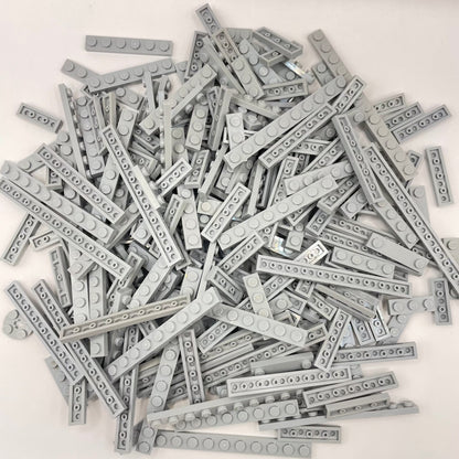 LEGO Plates 1x Wide, Light Bluish Grey, Approx. 200g