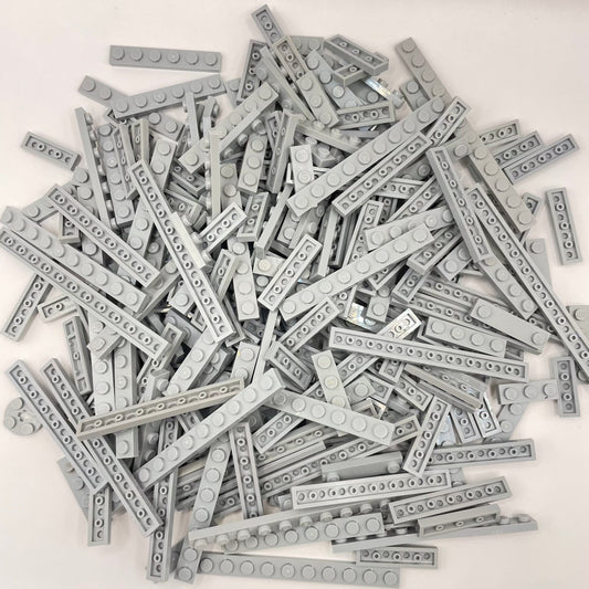 LEGO Plates 1x Wide, Light Bluish Grey, Approx. 200g