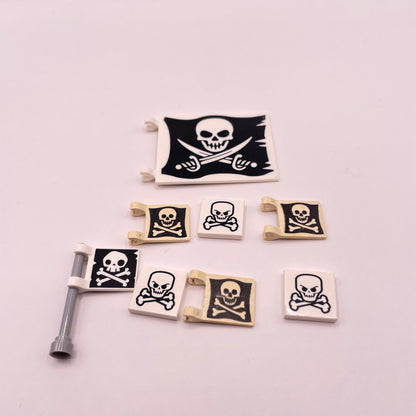 LEGO Prints and Stickers, Marked, Pirate Flags, 8,Pieces