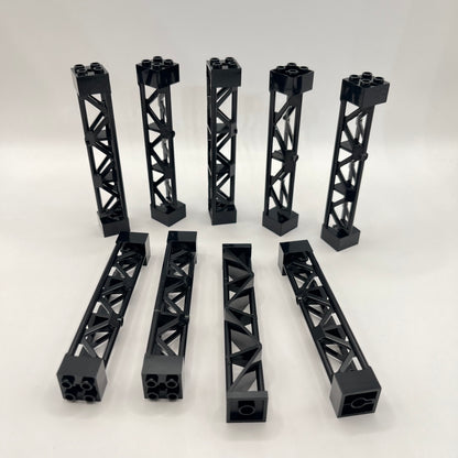 LEGO Girders, Building Pieces, Black, 9 Pieces