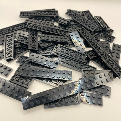 LEGO Long Plates, 2x Wide, Black, Approx. 110g
