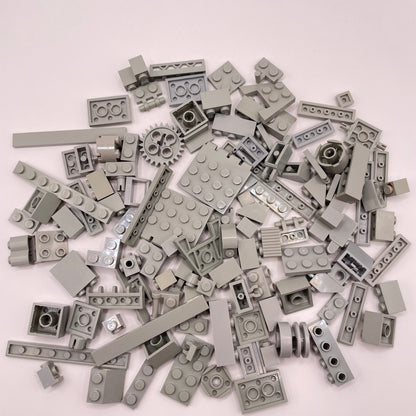 LEGO Mixed Pieces, Light Grey, Approx. 90g (mostly Old Light Grey)