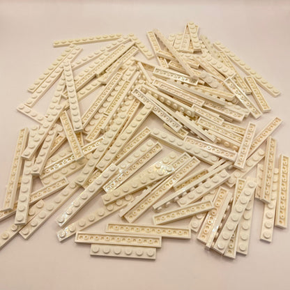 LEGO Plates 1x Wide, White, Approx. 100g