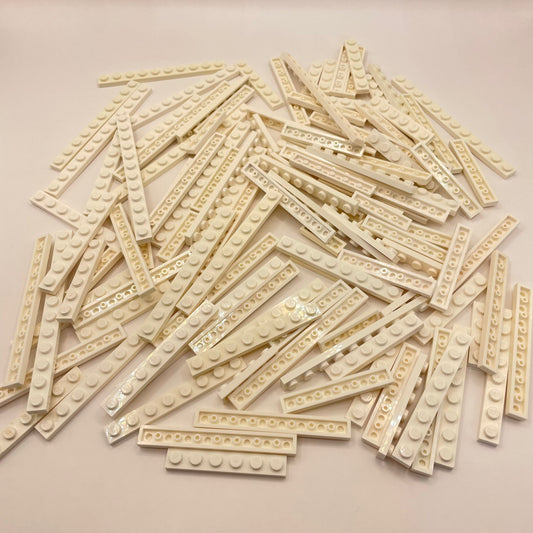 LEGO Plates 1x Wide, White, Approx. 100g