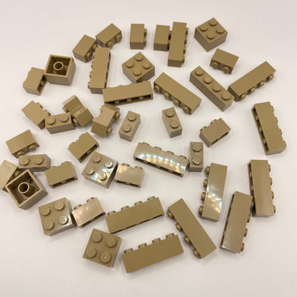 LEGO Bricks, Dark Tan, Approx. 50g