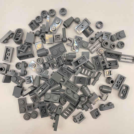LEGO Greebling, Dark Bluish Grey, 100 Pieces