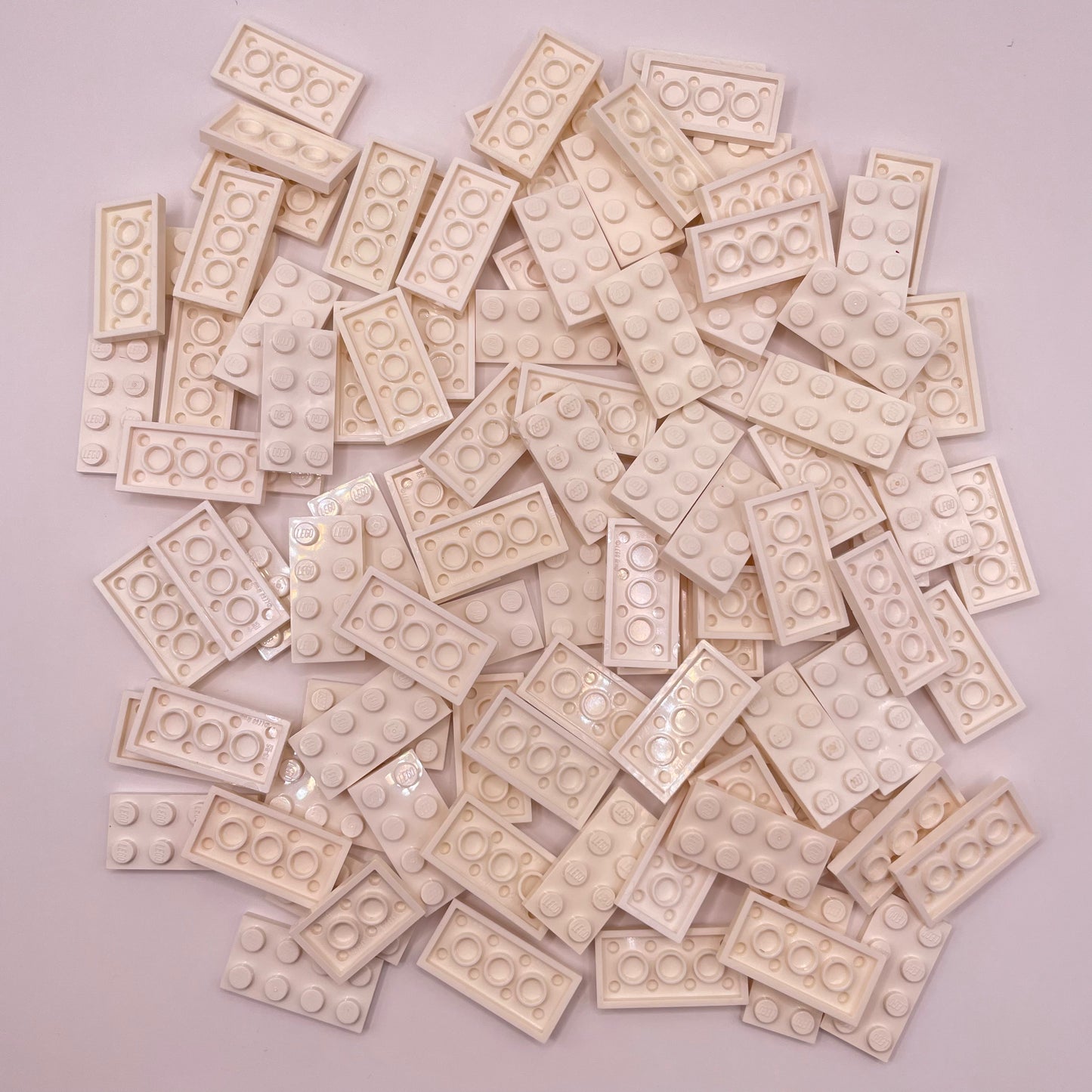 LEGO Brick, 2x4 Wide,  Plates, White, Approx. 110g