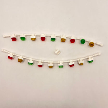 LEGO Christmas Light Cord, Red, Green, and Gold, 39 Pieces