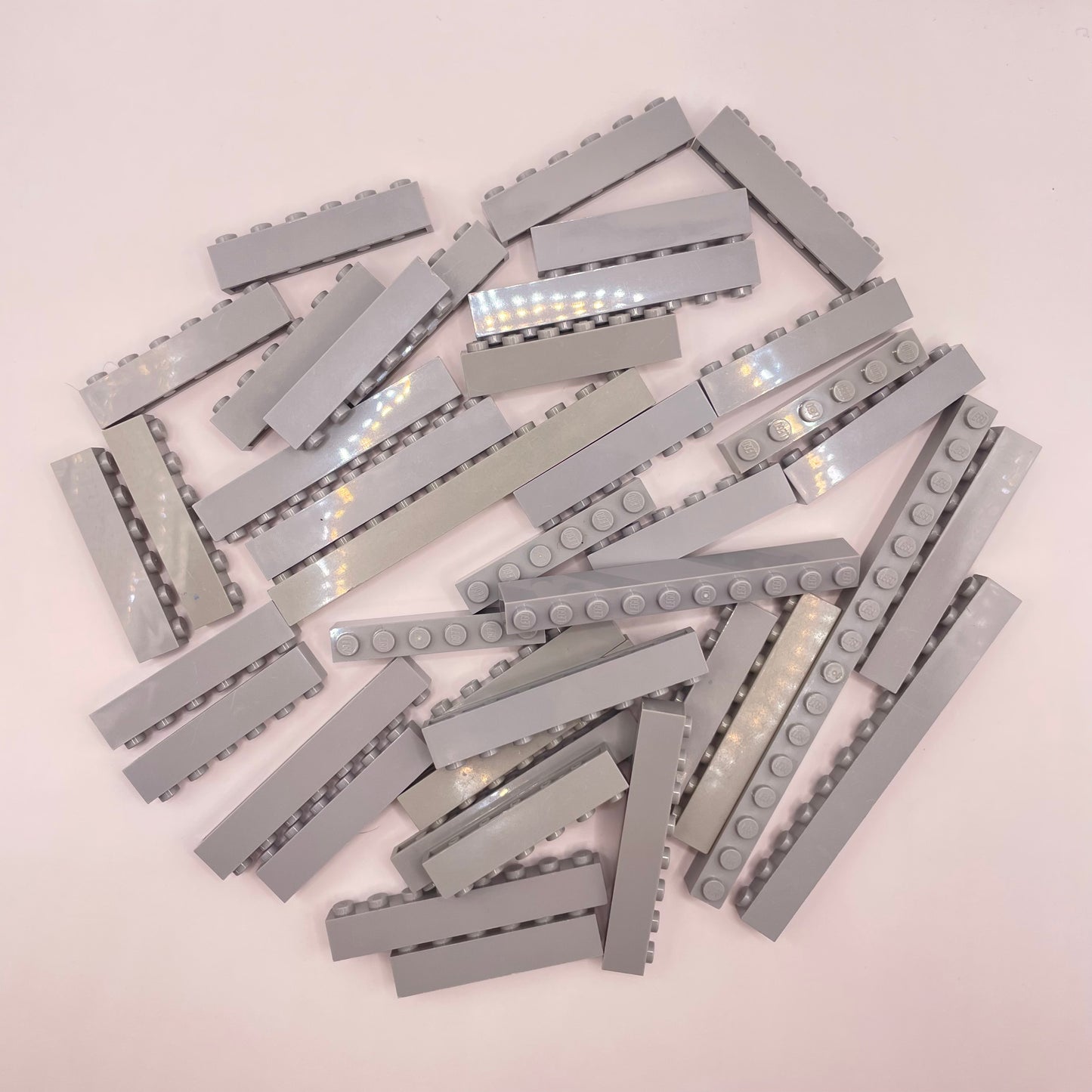 LEGO Bricks 1x Wide Long , Light Bluish Grey, Approx. 110g