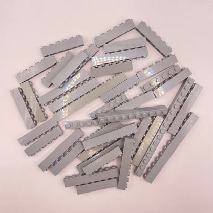 LEGO Bricks 1x Wide Long , Light Bluish Grey, Approx. 110g