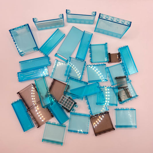 LEGO Building Pieces, Transparent, Approx. 100g