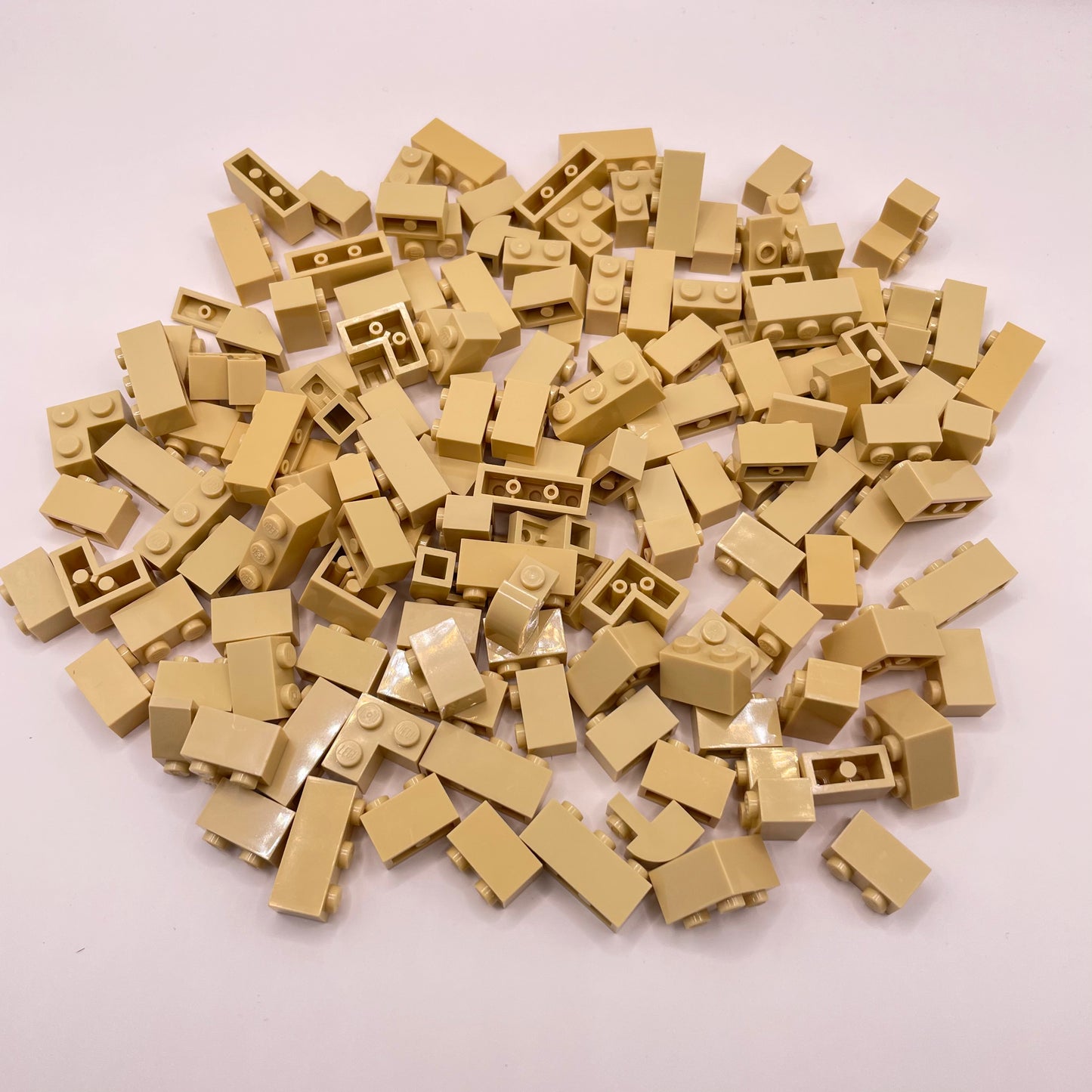LEGO  Bricks, 1x Wide, Short, Tan, Approx. 130g