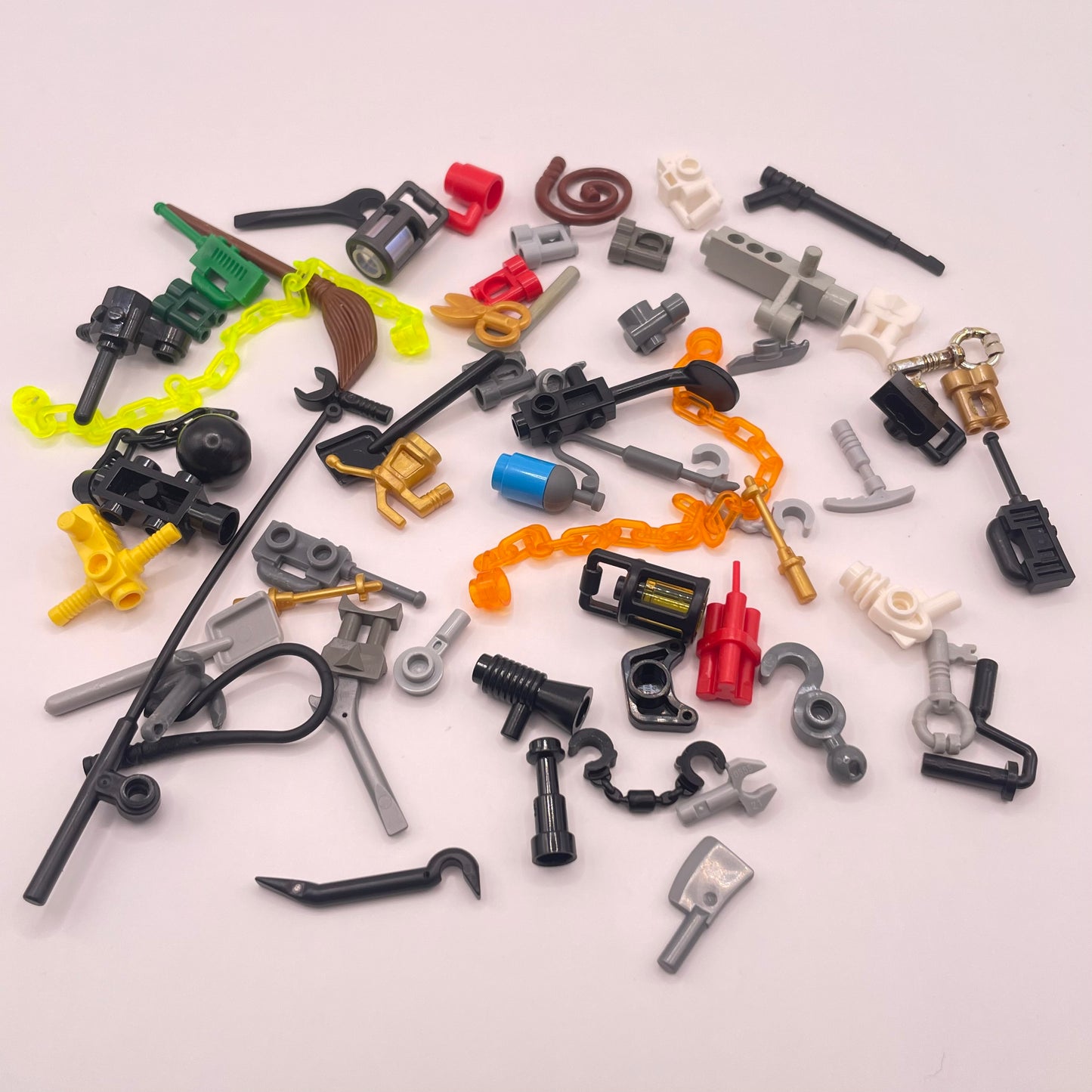 LEGO Mixed Tools and Parts, Minifigure Accessories, 60 Pieces