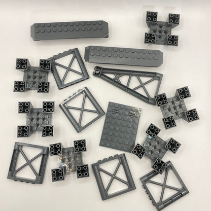 LEGO Large Slopes and Girders, Dark Bluish Grey, Building, Approx. 110g