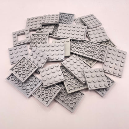 LEGO  Plates, 4x Wide, Light Bluish Grey, Approx. 80g