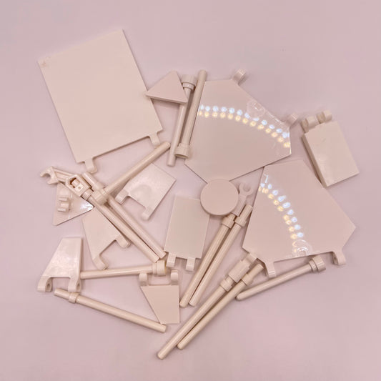 LEGO Plain White Flags / Poles, 24 Pieces