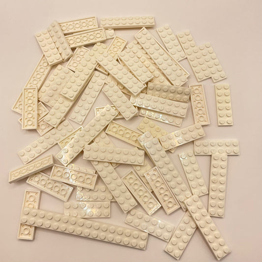 LEGO Plates 2x wide, White, Approx. 125g