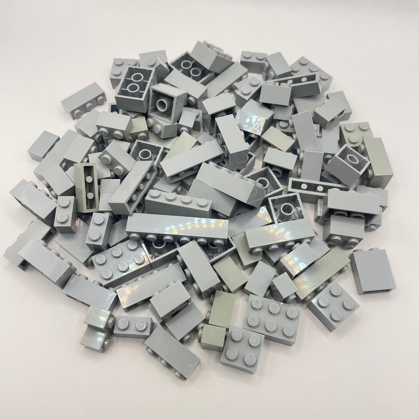 LEGO Light Bluish Grey, Small Bricks, Approx. 140g
