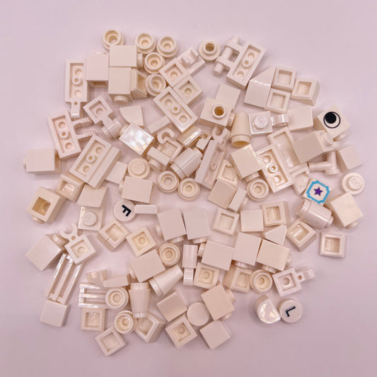 LEGO Greebling, White, 100 Pieces