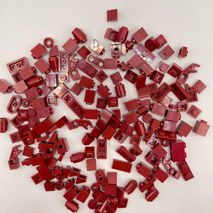 LEGO Greebling, Dark Red, 160 Pieces