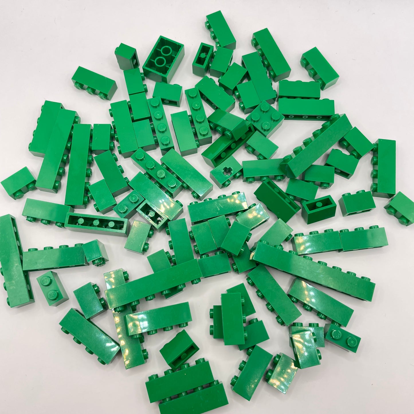 LEGO 1x Blocks, Green, Approx. 105g