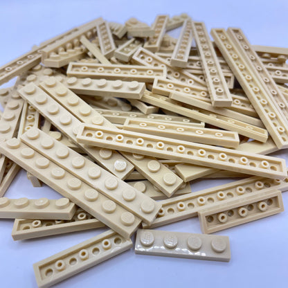 LEGO 1x Plates, Tan, Approx. 75g