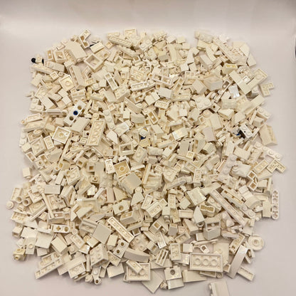 LEGO Small Mixed Pieces, White, Approx. 400g
