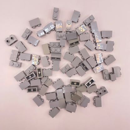 LEGO Bricks 1x2 , Light Bluish Grey, Approx. 60g