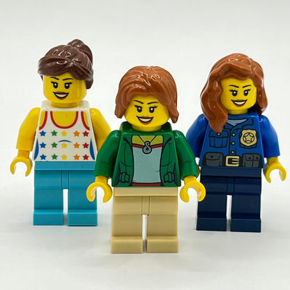 LEGO Set of Ladies, City, Minifigures (Pack of 3)