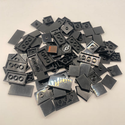 LEGO  Tiles,2x Wide, Black, Approx. 55g
