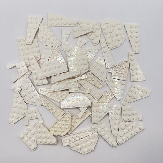 LEGO Wings, Small, Plates, White, Approx. 75g