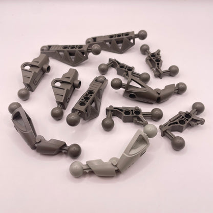 LEGO Bionicle, Ball Connections, Mixed Old Grey, Approx. 40g
