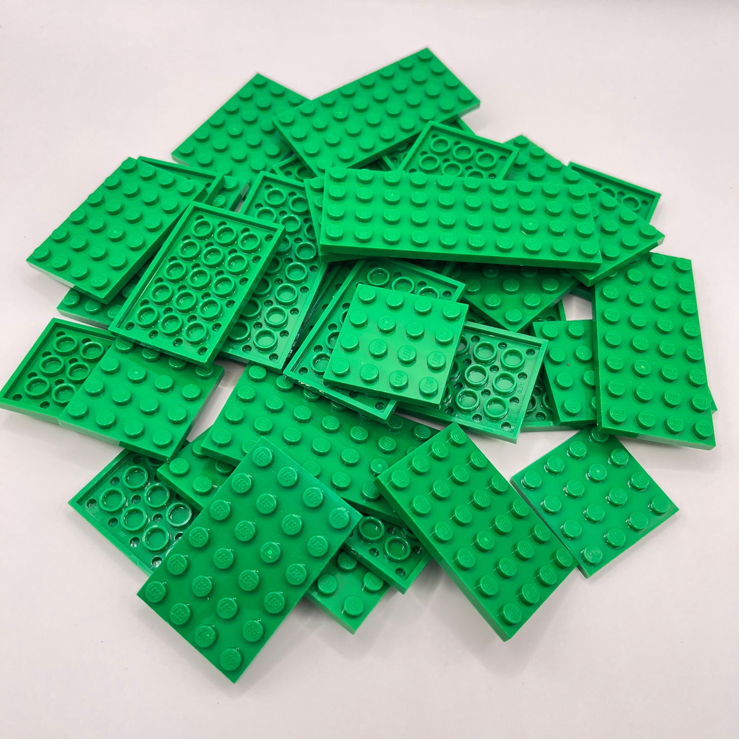 LEGO Plates, 4x Wide, Green, Approx. 110g