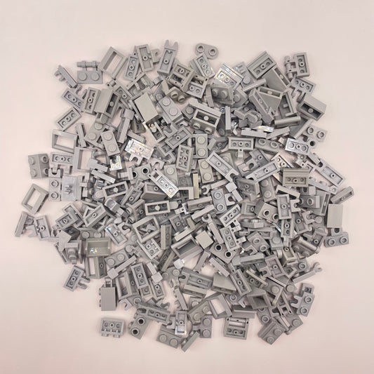 LEGO   SNOT and Plate 1x2, Light Bluish Grey, Approx. 125g