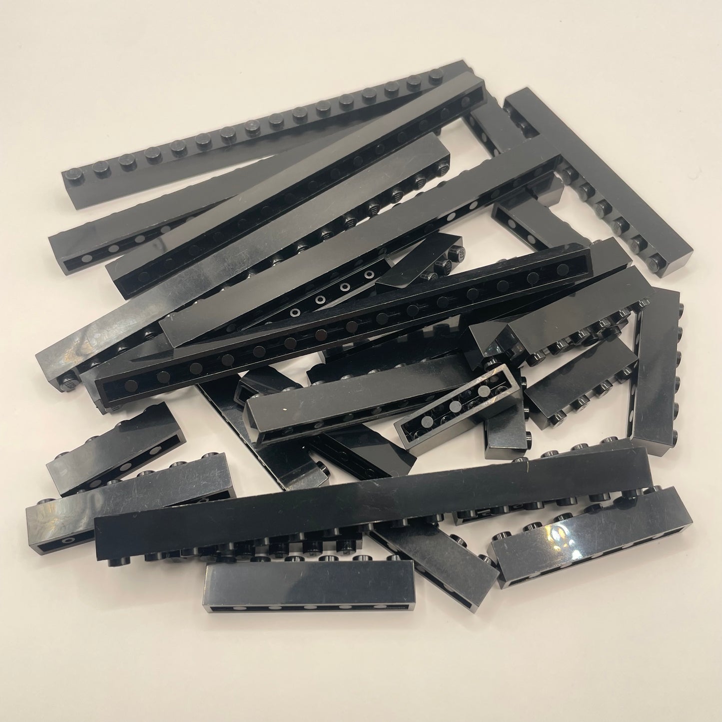LEGO Long, Bricks, 1x Wide, Black, Approx. 100g