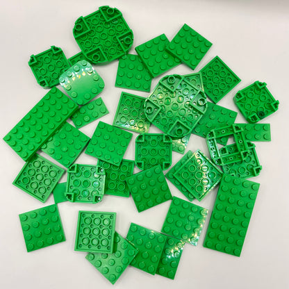 LEGO Plates, Bright Green, Approx. 85g