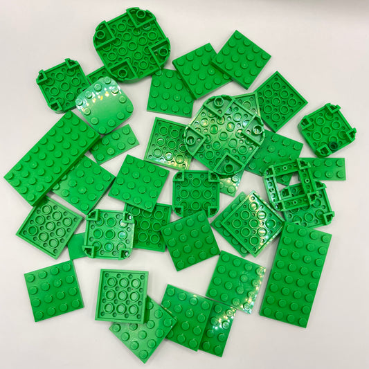 LEGO Plates, Bright Green, Approx. 85g
