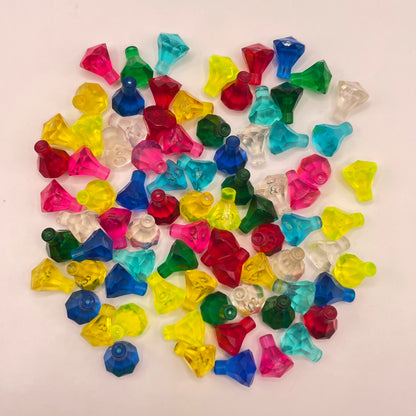 LEGO 80 Pieces Mixed Colour Transparent 1x1 Jewels